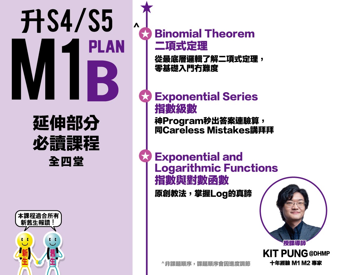 Kit Pung DSE M1二項式指數對數 Plan B - M1零基礎入門